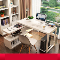转角电脑桌台式家用连体书桌柜转角书桌书架柜组合旋转办公桌