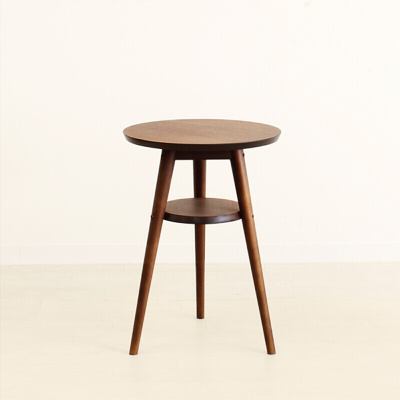 日式纯实木橡胶木小圆茶几边几做旧现代简易创意休闲小圆桌