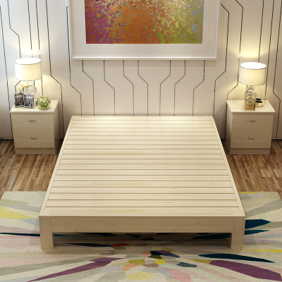 实木榻榻米床松木单人双人床1.2米1.5实木床1.8米无床头床架简易
