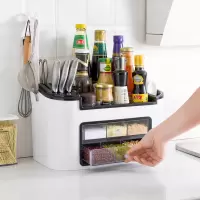 时尚多功能厨房置物架调味盒调料罐瓶套装组合刀架.