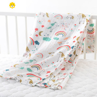 喻娄纱布婴儿床床单类夏季薄款2层盖毯儿童午睡毛巾被夏季薄单子