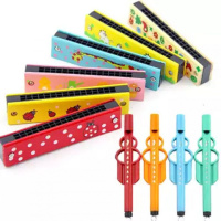 16孔双排儿童口琴木质口琴卡通口琴儿童玩具口琴笛子儿童玩具