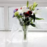 透明玻璃插花瓶 客厅装饰花瓶 富贵竹百合花瓶 干花花瓶