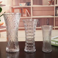 [花瓶买一送一]大号富贵竹花瓶玻璃透明培花器客厅桌面摆件