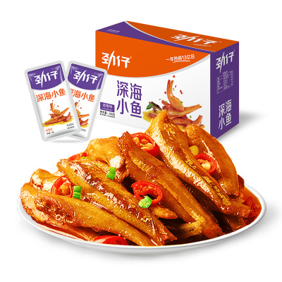 劲仔小鱼仔(卤香味)15g*18包小鱼干零食即食麻辣毛毛鱼香辣湖南特产