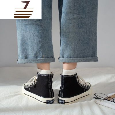 尗卡高帮鞋子1970帆布鞋女鞋学生韩版ulzzang板鞋新款skr潮鞋