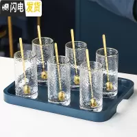 三维工匠英式下午花茶套装透明家用玻璃水果茶壶茶具北欧茶杯杯子可加热 玻璃花茶茶具7件套[281]配6勺子