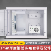 弱电箱多媒体集线箱家用暗装特大号光纤入户信息箱网络布线配电箱 大号A款套餐(普通排插)