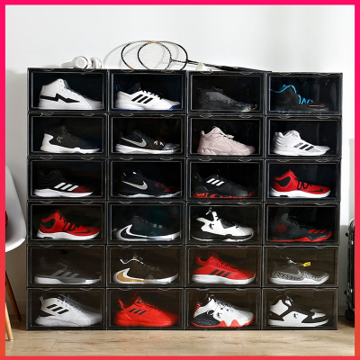 闪电客篮球鞋鞋盒加厚透明塑料球鞋收纳盒球鞋展示柜亚克力防尘潮鞋柜