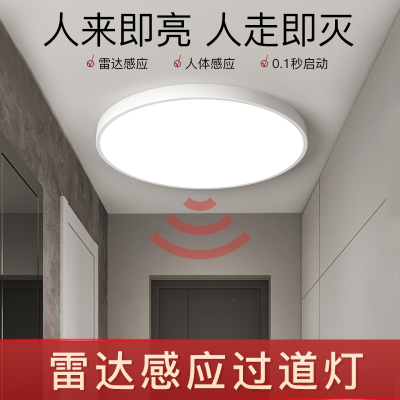 吸顶灯闪电客LED智能声控灯玄关走廊过道楼梯灯家用自动雷达人体感应灯
