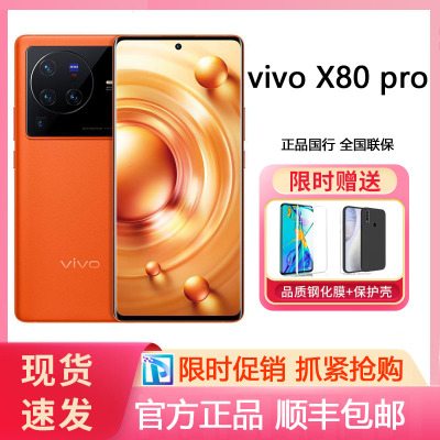 vivo X80 Pro 12GB+256GB 旅程 新一代骁龙8 自研芯片V1+ 蔡司T*光学镜头 双电芯80W闪充 超声波指纹 5G手机