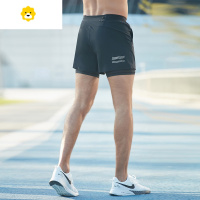 FISH BASKET可放手机跑步短裤男士后腰口袋专业马拉松运动专用三分裤子带拉链