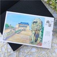 南京城市手绘明信片风景旅游景点名胜礼物手信纪念商务礼品贺卡片