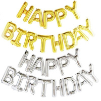 17寸美版字母气球可悬挂生日快乐字母铝箔气球套餐小字母气球