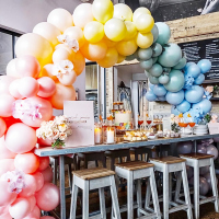 马卡龙气球婚庆用品结婚浪漫装饰场景布置生日派对糖果色ins气球