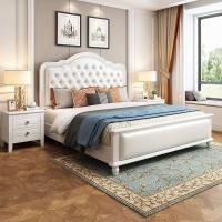 美式实木床双人床1.8米主卧现代简约1.5m欧式婚床软包公主轻奢床