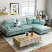 北欧布艺沙发客厅组合简约现代小户型三人实木整装风格经济型家具