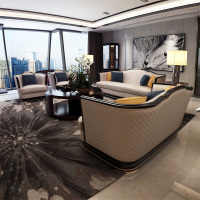 欧式真皮沙发组合新古典实木简欧后现代沙发美式轻奢别墅客厅家具