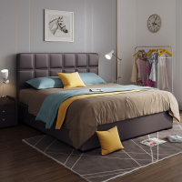 爱蒙布床婚床双人床现代简约中小户型主卧室家具1.8米C015