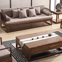 现代新中式实木禅意沙发组合简约中国风别墅会所客厅整装定制家具