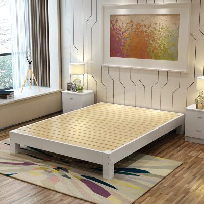 实木榻榻米床松木单人双人床1.2米1.5实木床1.8米无床头简易床架