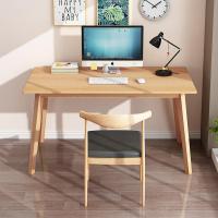 书桌电脑台式桌家用宜家简约现代实木腿学生写字台简易小桌子卧室