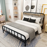 欧式铁艺床双人床简约现代1.5米公主铁床单人床出租房铁架床1.8