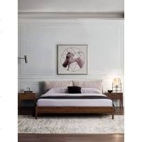 床现代简约主卧室简易北欧实木床 1.8米双人床婚床家具经济小户型
