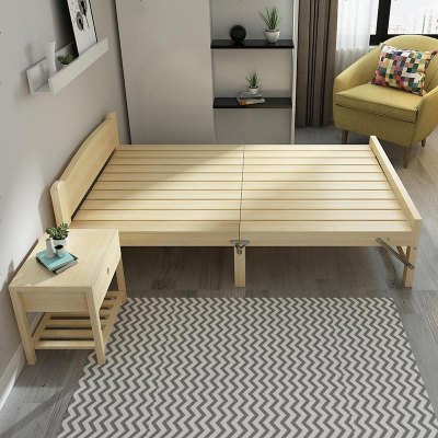 折叠床单人家用成人实木午休木板租房经济型省空间小床双人简易床