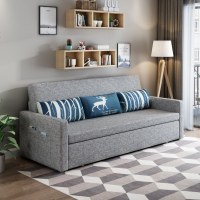 折叠沙发床实木单双人1.8米多功能1.5小户型1.2m储物推拉坐卧两用