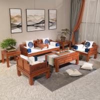 新中式实木沙发组合仿古典罗汉床禅意客厅小户型简约现代榆木家具