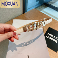 MOXUAN朋克风金属锁链装饰腰带百搭韩版潮流皮带女免打孔可调节裤腰带