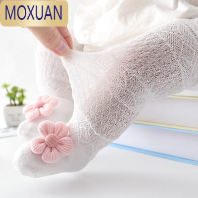MOXUAN婴儿袜子夏季薄款男女宝宝儿童长筒袜新生儿防蚊空调袜网眼袜