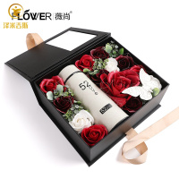 网红 520 情人节 浪漫玫瑰爱心保温杯礼盒