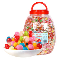 彩虹糖500克罐装散装七彩QQ糖果彩色软糖怀旧零食水果味儿童糖果喜糖