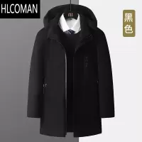 HLCOMAN冬季中老年男外套中年男士爸爸冬天棉衣中长款棉服男加厚爷爷棉袄