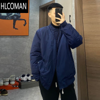 HLCOMAN2023新款款外套男冬季棉服痞帅飞行员高端立领行政夹克