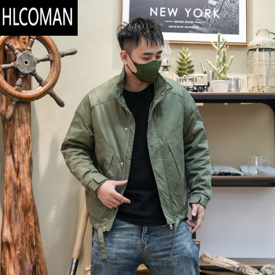 HLCOMAN12603 部落男装美式复古潮牌工装p暖大口袋棉服棉衣