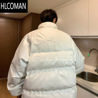 HLCOMAN美式复古PU皮羽绒棉服男冬季外套潮牌痞帅炸街高级感棉衣加厚袄子