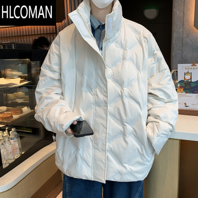 HLCOMAN菱格控黑色p暖棉衣外套男冬季新款美式青少年宽松潮牌加厚棉袄服