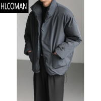 HLCOMANZPZ韩国宽松潮流帅气立领棉衣 男士冬季外套2023新款加厚p暖棉服