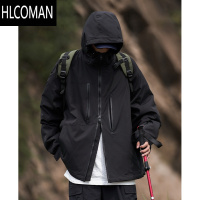 HLCOMAN滑雪服男防风防水户外登山机能风夹棉加厚夹克棉衣外套大码