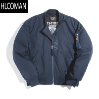 HLCOMAN工装美式复古MA-1飞行员夹克棉衣棒球服立领外套男冬