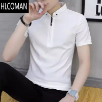 HLCOMAN2024新款潮流半袖潮牌男装polo衫上衣服体恤短袖t恤夏季刺绣