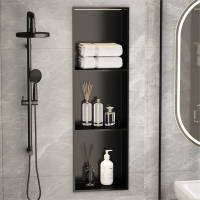 不锈钢壁龛闪电客卫生间浴室金属电视定制铝合金壁龛嵌入式柜成品置物架