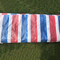 彩条布三色防雨防晒遮阳花雨布装修铺地防水花胶布塑料花油布 [四色]12米宽X30米长(±2米)