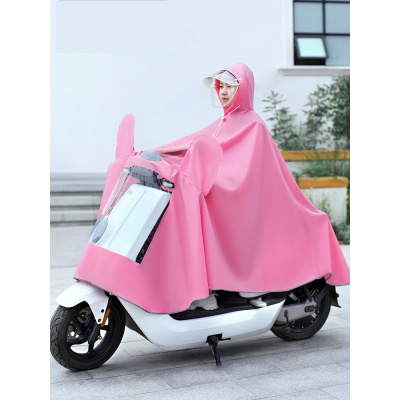电动摩托车雨衣单人女款女士电瓶自行车加大加厚时尚成人雨披