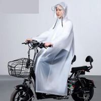 雨衣女透明全身骑车拉链防护连体外套电动电瓶车成人骑行雨披