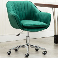 可拆洗北欧电脑椅简约现代宽大胖人椅子闪电客家用书桌椅绒布创意美甲椅