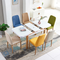 北欧餐桌椅组合现代简约小户型闪电客伸缩餐桌多功能带电磁炉饭桌子